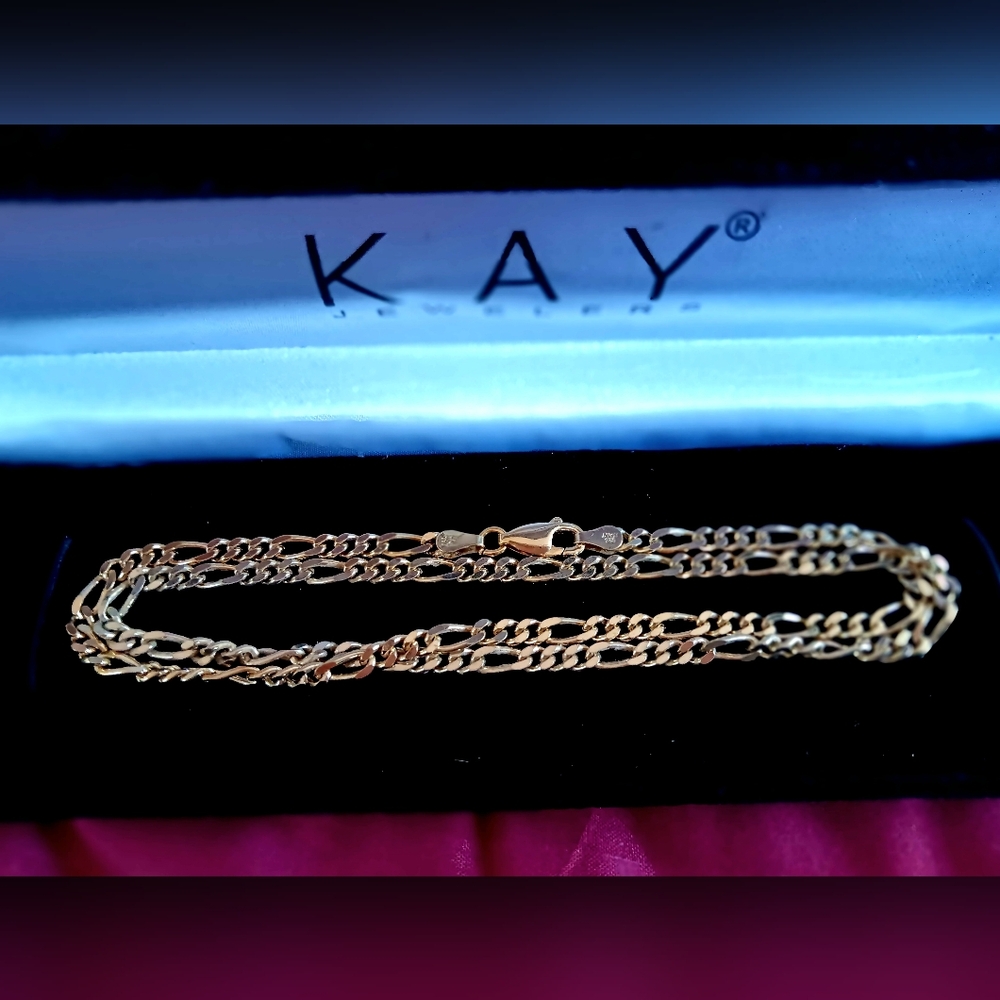 14K Over Sterling Men/Women Necklace 18" inche long.